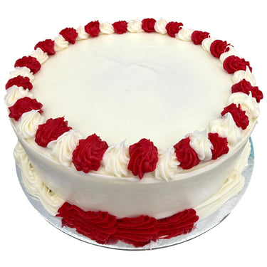 White and Raspberry Marble Mud Cakes