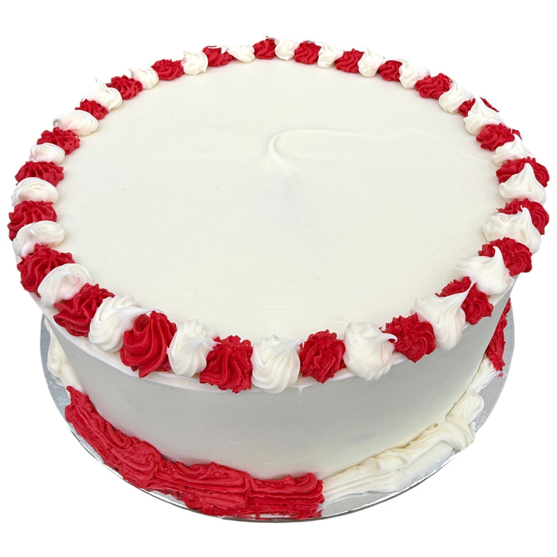 White and Raspberry Marble Mud Cakes
