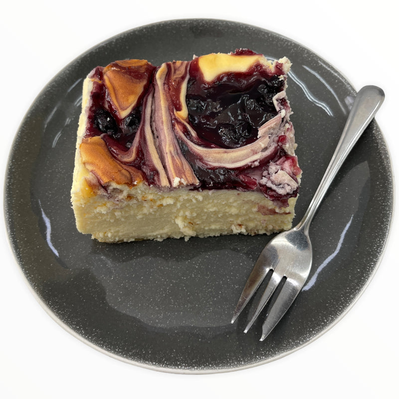 Blueberry Baked Cheesecake Slice