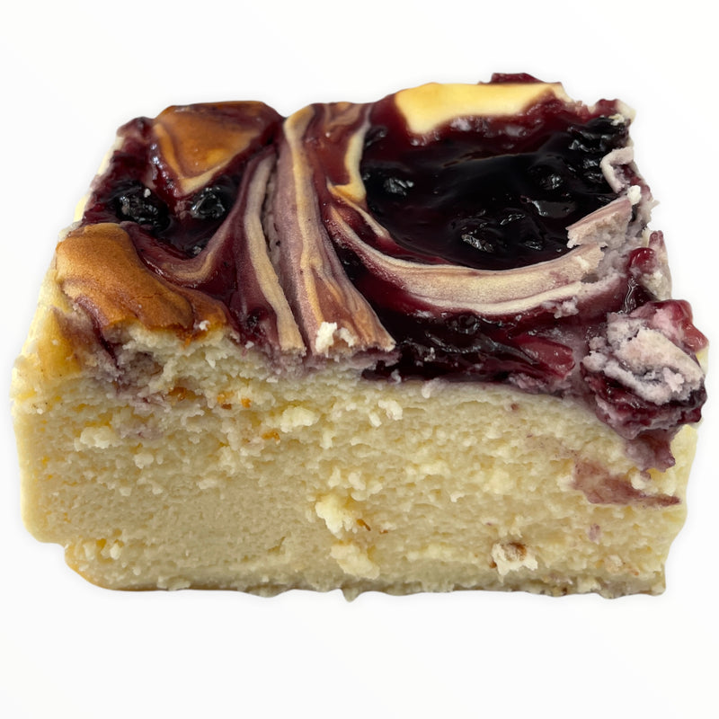 Blueberry Baked Cheesecake Slice