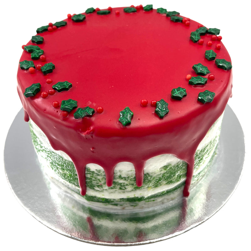 Christmas Drip Mud Cake