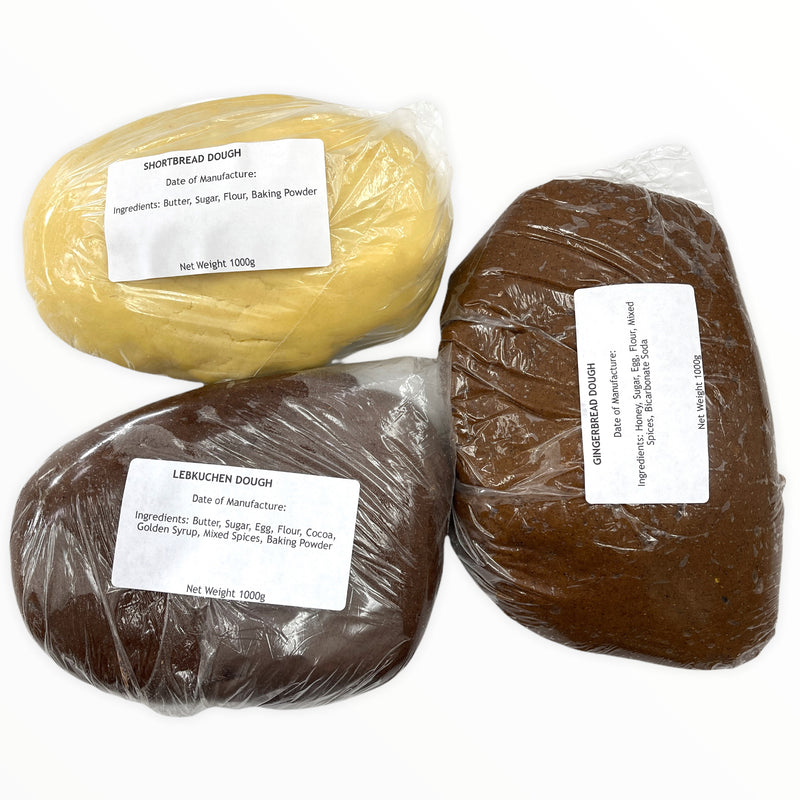 Dough Packs 1kg (Shortbread, Lebkuchen and Gingerbread)