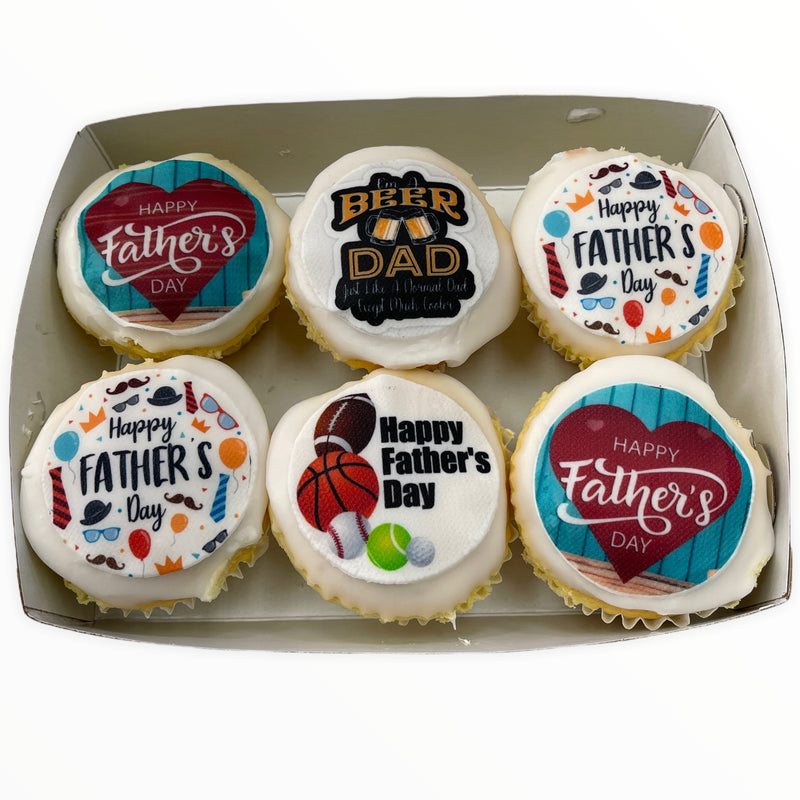 Fathers Day Photo Cupcakes