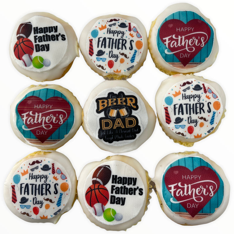 Fathers Day Photo Cupcakes