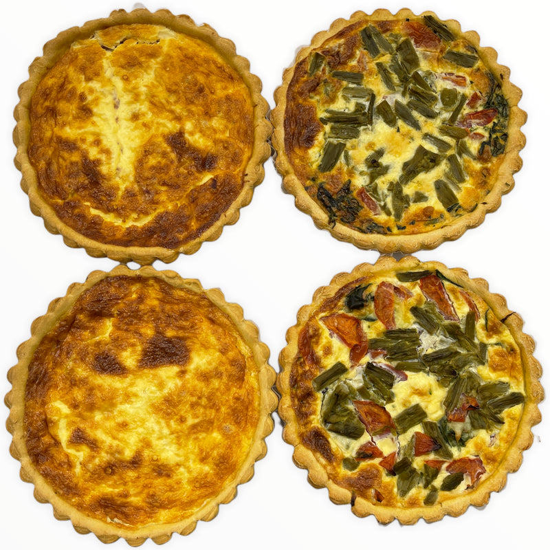 Family Spinach, Tomato & Asparagus Quiche