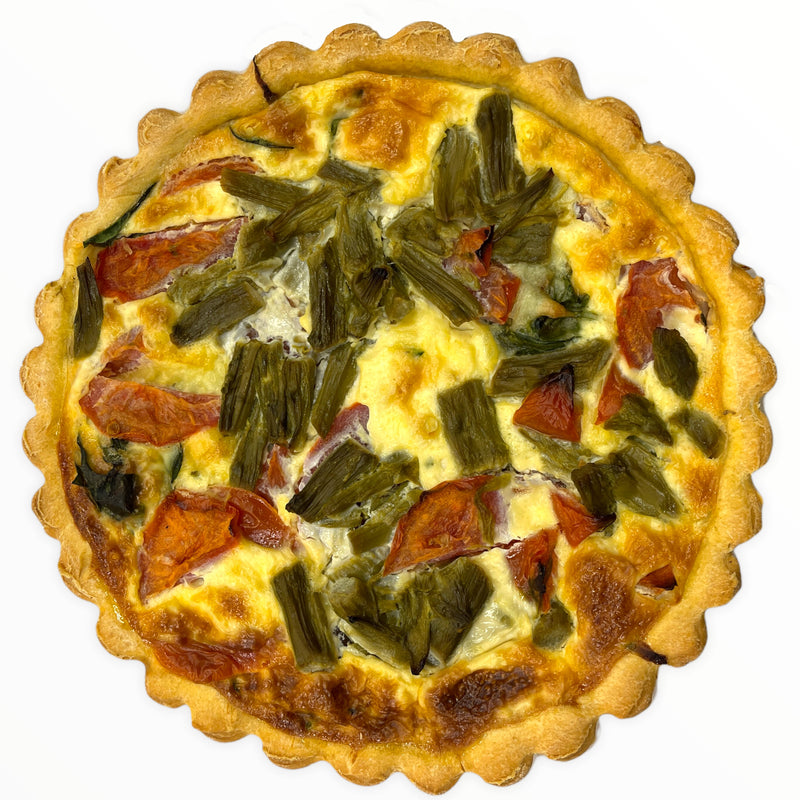 Family Spinach, Tomato & Asparagus Quiche